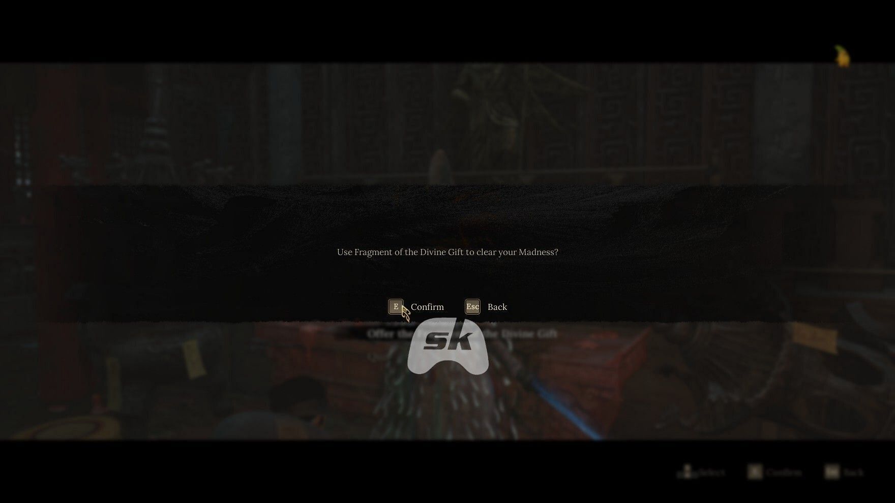Confirm it to remove the madness, and if you don't wish to die in Wuchang: Fallen Feathers (Image via Sportskeeda Gaming // 505 Games)